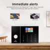 Clouree Sistema de alarma para el hogar con teclado, sistema de alarma de seguridad GSM para el hogar con sensor detector de