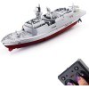 Tipmant Militar RC Naval Barco Modelo de buque de control remoto barco de juguete Lancha rápida Agua eléctrica Niños Cumpleaños