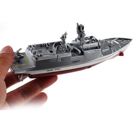 Tipmant Militar RC Naval Barco Modelo de buque de control remoto barco de juguete Lancha rápida Agua eléctrica Niños Cumpleaños