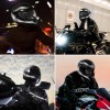 JIGUOOR Luz de casco de motocicleta recargable con forma de llama, 4 piezas de luz nocturna para casco de motocicleta, luz EL, 3