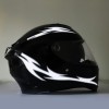 JIGUOOR Luz de casco de motocicleta recargable con forma de llama, 4 piezas de luz nocturna para casco de motocicleta, luz EL, 3