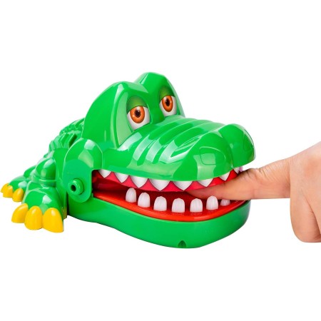 iShyan Juego de dientes de cocodrilo para niños, juego de dentista de dedo mordedor de cocodrilo divertido juego de dientes de