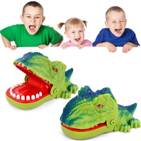 iShyan Juego de dientes de cocodrilo para niños, juego de dentista de dedo mordedor de cocodrilo divertido juego de dientes de