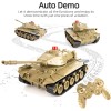 BDTCTK Tanque de batalla del ejército estadounidense M41A3 de 1/30, tanque de control remoto para niños, tanques RC programables