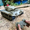 BDTCTK Tanque de batalla del ejército estadounidense M41A3 de 1/30, tanque de control remoto para niños, tanques RC programables