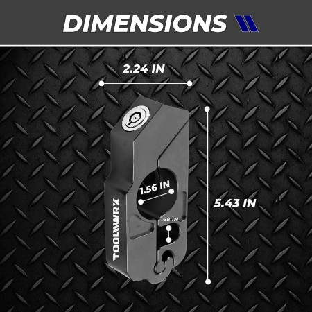 ToolWRX Agarre de bloqueo para manillar de motocicleta, dispositivo de bloqueo antirrobo resistente para manillar y acelerador,