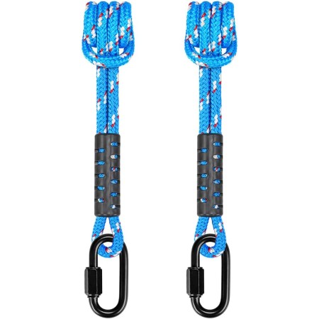 BeneLabel Poseidon Series Prusik - Cuerdas cosidas, seguridad, 19 pulgadas, diámetro 2/5 pulgadas, paquete de 2, azul