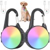 Luces de perro con 4 modos para caminar por la noche, luz impermeable IP68 para collar de perro con clip nocturno, luz