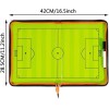 RUSKLE Tabla de entrenamiento de fútbol, portapapeles para entrenadores de fútbol, kit de tablero magnético táctico con borrado