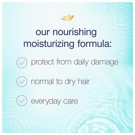 Dove Daily Moisture Champú para hidratación diaria, 12 oz, 4 unidades