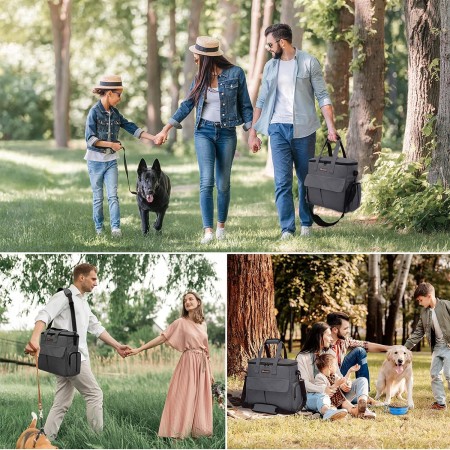 Modoker - Bolsa de viaje para perros juego de viaje para perros para un fin de semana incluye organizador de bolsa de viaje para