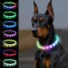 Joytale Collares de perro iluminados, collar de perro LED cortable a prueba de lluvia, 9 modos de parpadeo, collar de silicona