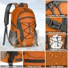 RAINSMORE Mochila de senderismo impermeable de 40 L, mochila de camping ligera y plegable para mujeres y hombres, mochila de