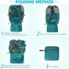 RAINSMORE Mochila de senderismo impermeable de 40 L, mochila de camping ligera y plegable para mujeres y hombres, mochila de