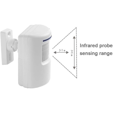 Timbre de puerta con sensor de movimiento para negocios, kit de timbre para exteriores, alerta de entrada inalámbrica: Timbre de