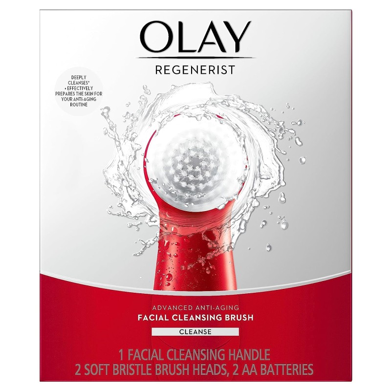 Olay Regenerist Cepillo de limpieza facial para exfoliar con 2 cabezales, juego de regalos para el Día de la Madre