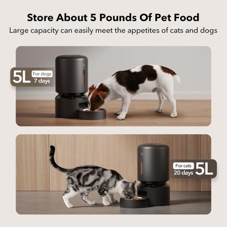 PETLIBRO Dispensador automático de alimentos para gatos, alimentador WiFi 5G con control de aplicación para alimentación remota,