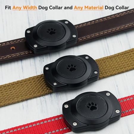 Soporte impermeable IPX8 para collar de perro y gato, soporte para AirTag, para collares de perro y gato, se adapta a todos los