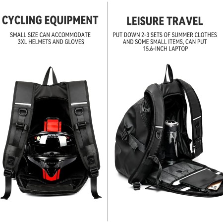 WEPLAN Mochila de motocicleta,Mochila impermeable para casco para hombres,Accesorios de motocicleta,Mochila de viaje