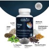 Kaitamin Ayuda natural para dormir de melatonina 7 en 1, teanina, 5-HTP, GABA, mucuna pruriens, felodendro y magnesio para el