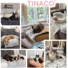 Tinaco Alfombrillas de cama relajantes de lujo, funda lavable y extraíble para sofá, tapete largo de felpa para mascotas, forro