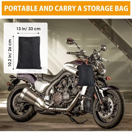 Funda universal para motocicleta para todas las estaciones, impermeable, con agujeros de bloqueo y bolsa de almacenamiento,