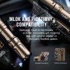 OLIGHT Odin Mini 1250 Lumens Ultra Compact Rechargeable Mlok Mount Weaponlight, Removable Slide Rail Mount and Remote Switch,