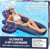 Aqua Campania Ultimate 2-in-1 Pool Float Lounge – Extra Large – Inflatable Pool Floats for Adults with Adjustable Backrest &