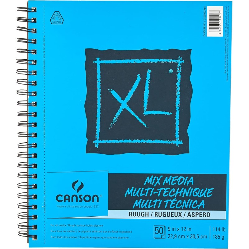 Canson XL Series 100510926 - Papel de medios mixtos, 98 libras, 7 x 10 pulgadas, 60 hojas