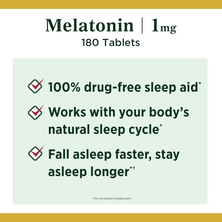 Comprimidos de melatonina Nature's Bounty, 0.0001 oz, disolución rápida, MELATONIN448407, 1, 1