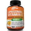 NutriFlair Vitamina C liposomal, 1600 mg, 180 cápsulas - Alta absorción, VIT C soluble en grasa, suplemento antioxidante, mayor