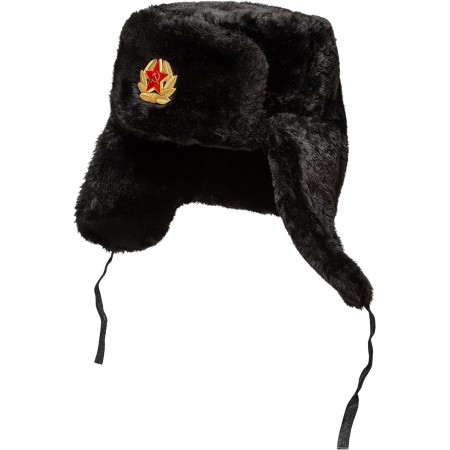 BELEON Sombrero de piel rusa Ushanka - Sombrero de trampero del ejército soviético - Sombrero de invierno