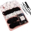 YANRONG 755 piezas de accesorios para el cabello para mujer, juego de soportes para cola de caballo sin costuras, variedad de