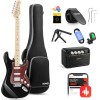 Donner DST-152R HSS Kit para principiantes de guitarra eléctrica de 39 pulgadas, con bobina de pastilla dividida, con