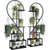 POTEY Soporte de metal para plantas de 6 niveles