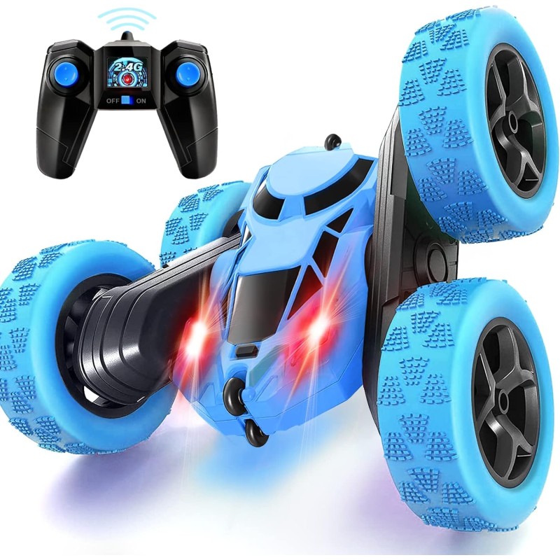 Coche de acrobacias a control remoto, 90 minutos de tiempo de reproducción, 2.4 GHz, doble cara, 360 ° giratorio RC Crawler con