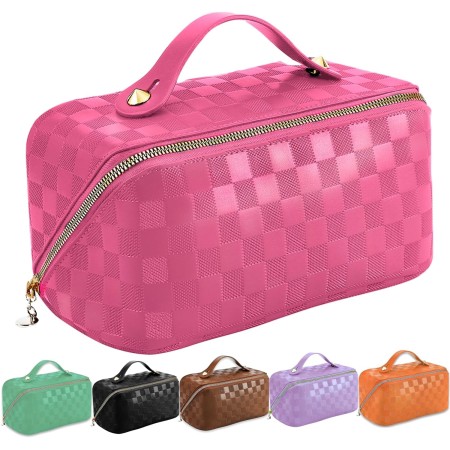 GUZINC Bolsa de maquillaje de viaje para mujer, Verde, Vida cotidiana