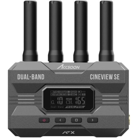 ACCSOON CineView SE patentado 2.4GHz+5GHz Tecnología de doble banda SDI y HDMI Sistema de transmisión de video inalámbrico,