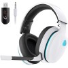 Gtheos Auriculares inalámbricos para juegos de 2.4 GHz para PC, PS4, PS5, Mac, Nintendo Switch, auriculares Bluetooth 5.2 con