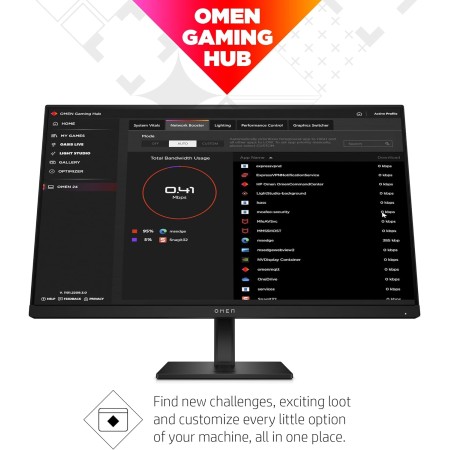 HP OMEN 27q QHD 165Hz Monitor para juegos, pantalla QHD (2560 x 1440), panel IPS, 99% sRGB, 95% DCI-P3, 16:9, tecnología AMD