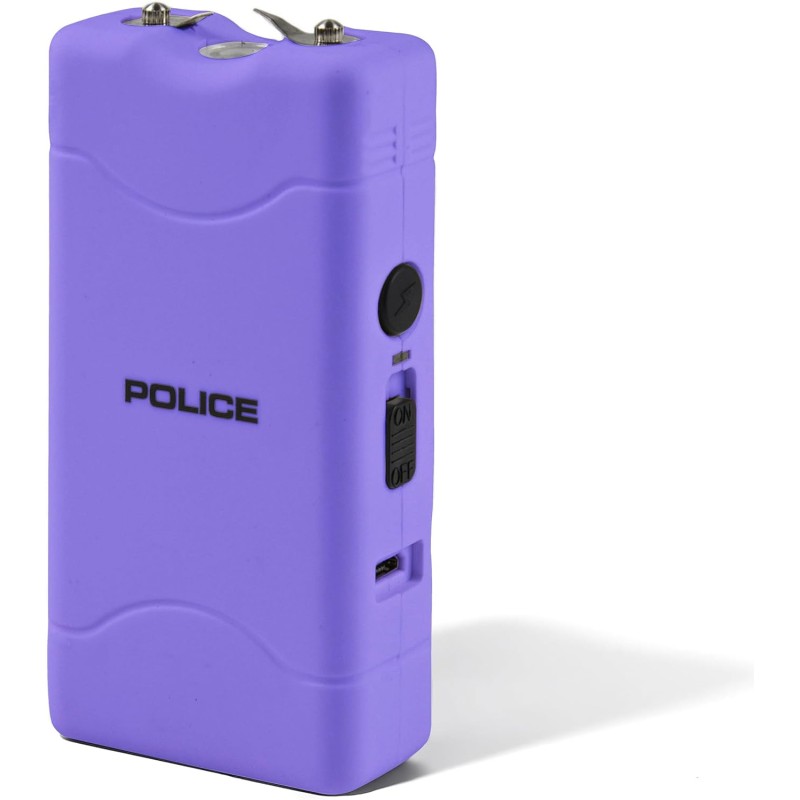 POLICE Stun Gun 800 - Mini Recarga con Linterna LED - Morado