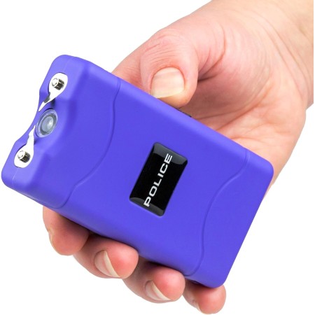 POLICE Stun Gun 800 - Mini Recarga con Linterna LED - Morado