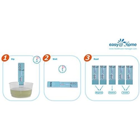 Easy@home Kit de pruebas antidopaje para Marijuana (thc) de un solo panel empacadas individualmente 10 unidades, prueba de orina