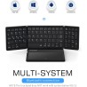 ZenRich Teclado Bluetooth plegable con soporte y teclado táctil grande