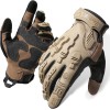 ZUNE LOTOO Full Finger Tactical Gloves for Men, Touchscreen Motorcycle Gloves with TPR Impact Protective, Kevlar-Lined, EVA Palm