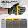 ZUNE LOTOO Full Finger Tactical Gloves for Men, Touchscreen Motorcycle Gloves with TPR Impact Protective, Kevlar-Lined, EVA Palm