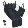 PETICON Funda de asiento de coche para perro con ventana de malla, 100% impermeable, funda de asiento trasero para asiento