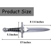 DAYSTART Espada corta de espuma de 15 pulgadas, daga de asesino oscuro para accesorio de disfraz, paquete de 2