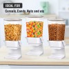 Mivvosakuki Dispensador doble de cereales para encimera, grandes recipientes de cereales, dispensador de almacenamiento para