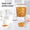 Mivvosakuki Dispensador doble de cereales para encimera, grandes recipientes de cereales, dispensador de almacenamiento para